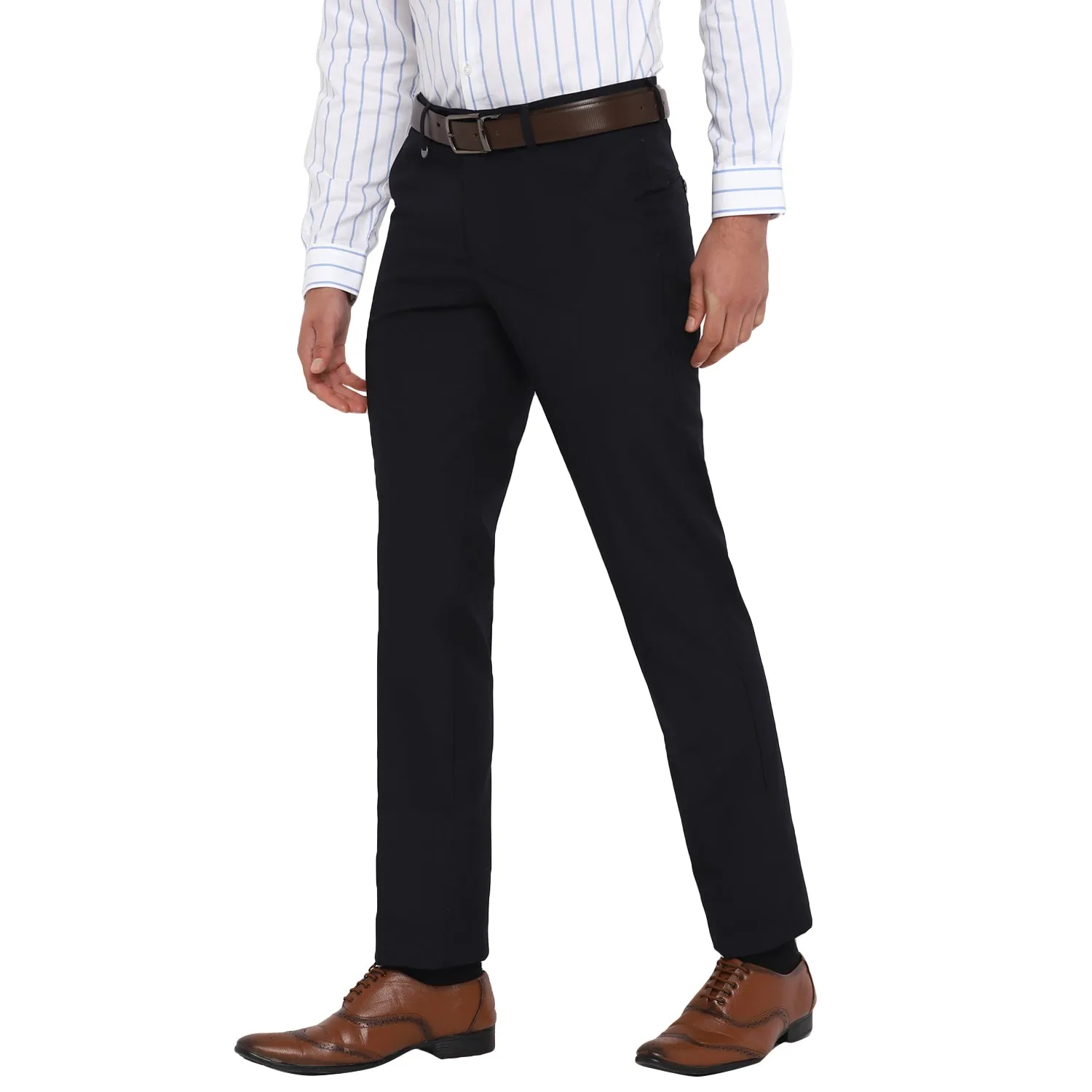 Black Checked Slim Fit Trouser