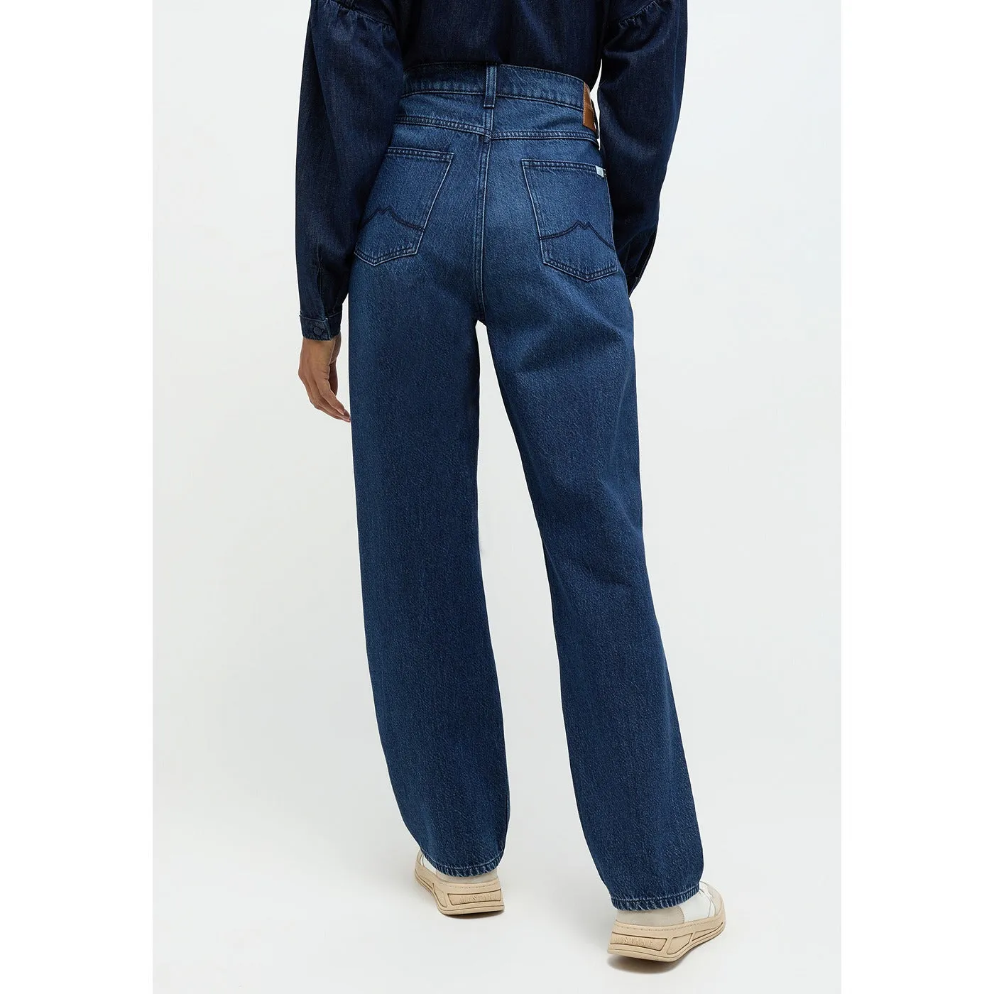 Blue Loose Fit Button Fly Jeans