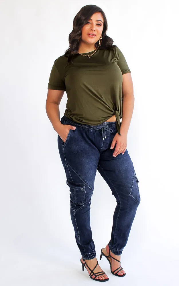 Chic Cargo Chinos - Sailor Blue