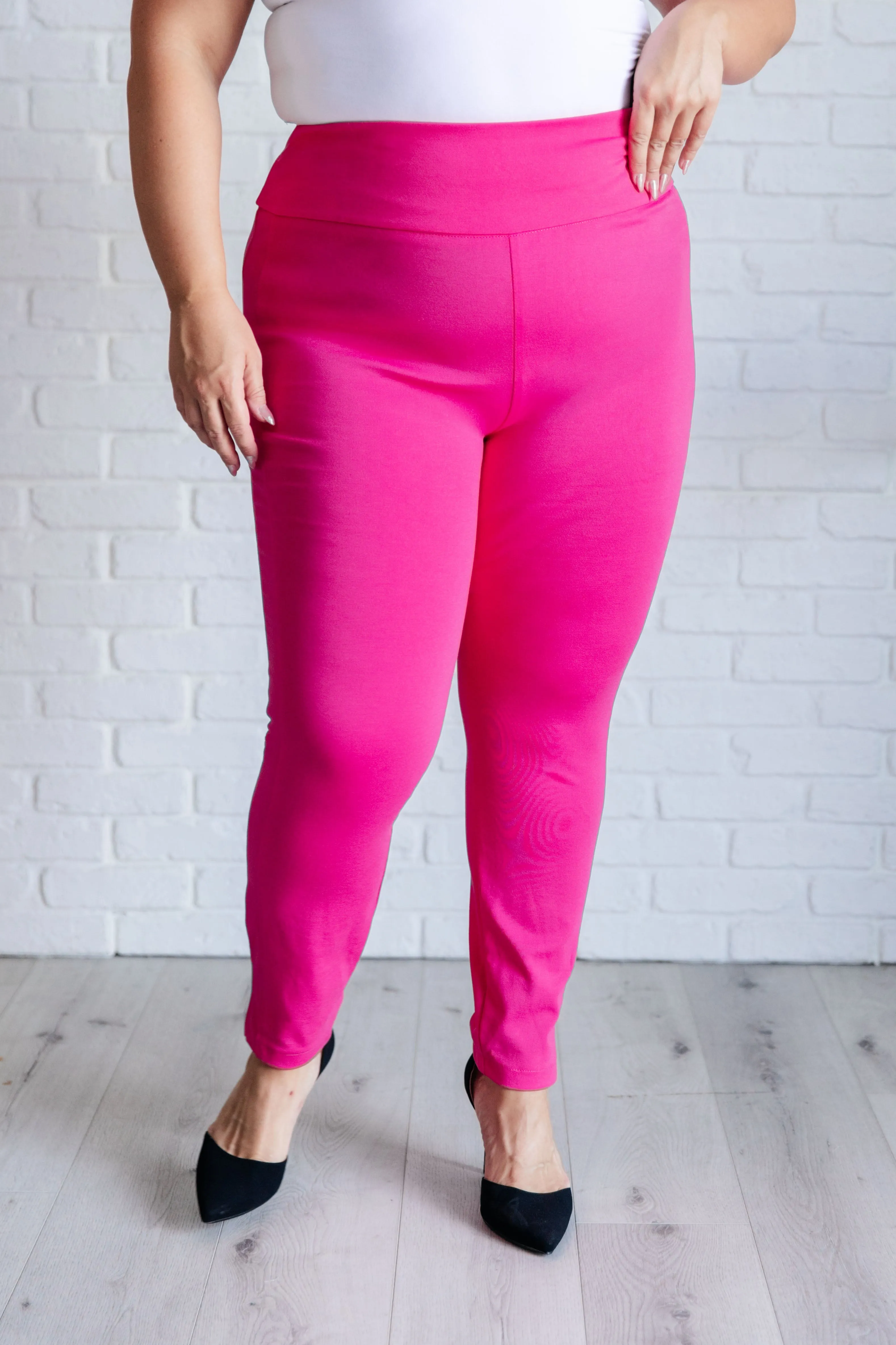 Dear Scarlett Magic Skinny 28" Inseam Pants in Hot Pink