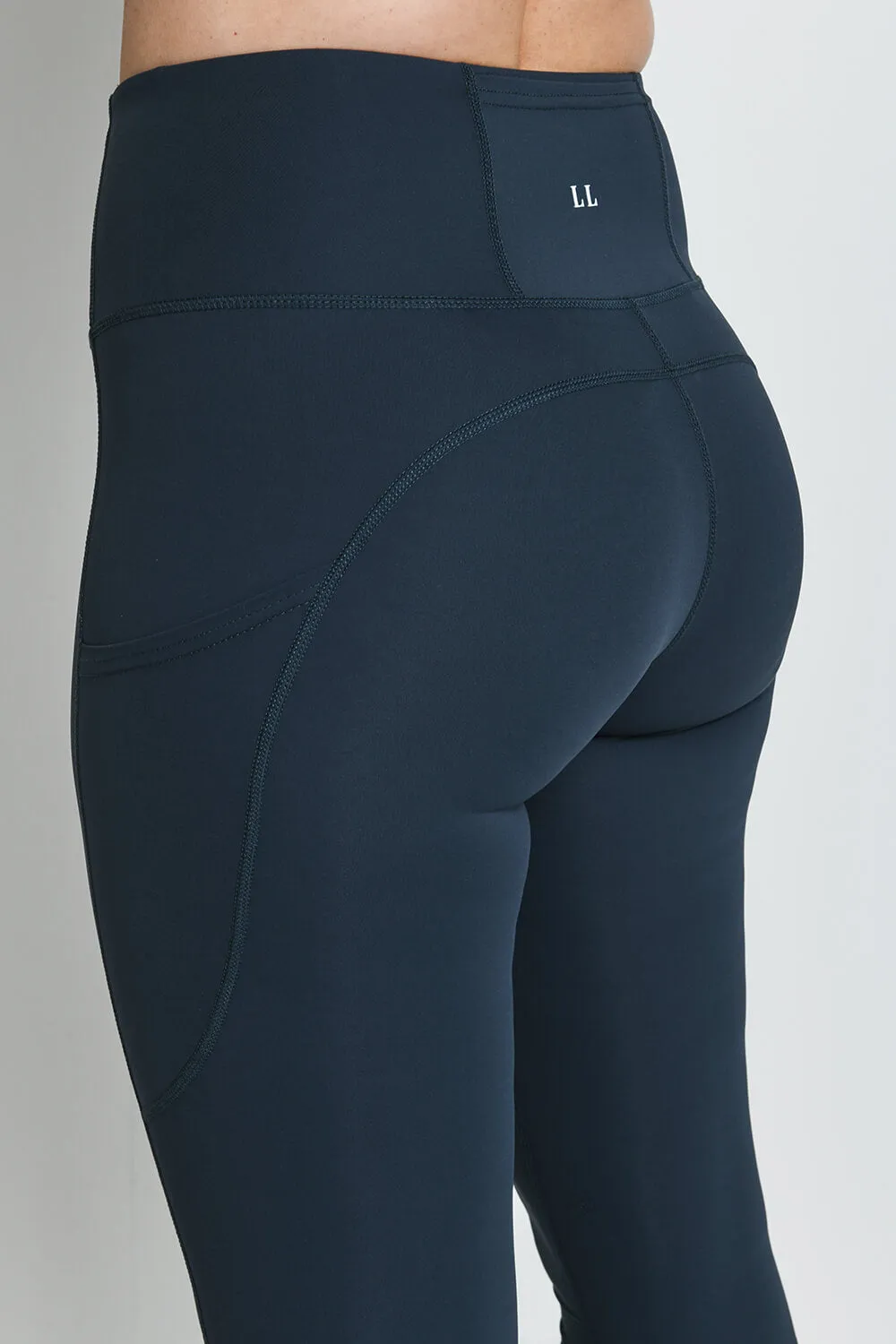 Energise 7/8 High Waisted Gym Leggings - Thunder Blue