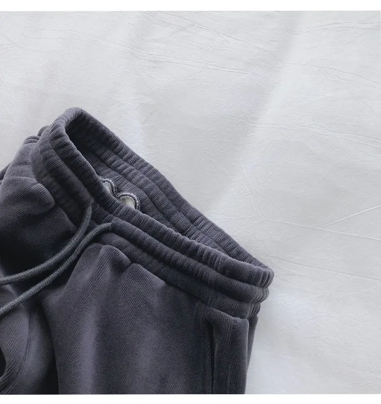 Female Fleece Lined Thick Loose Sweat Pants