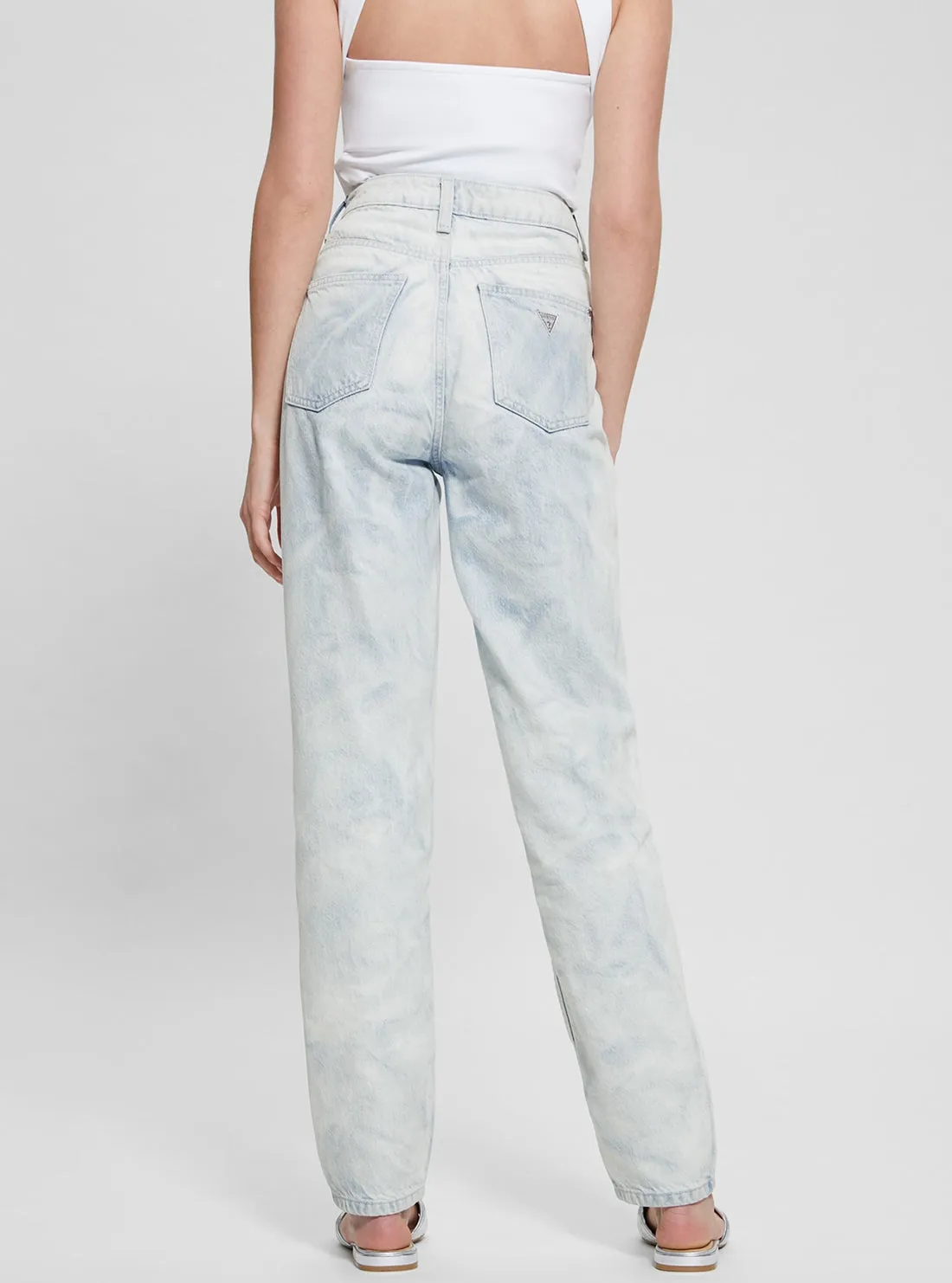 High-Rise Mom Jeans in Light Wash