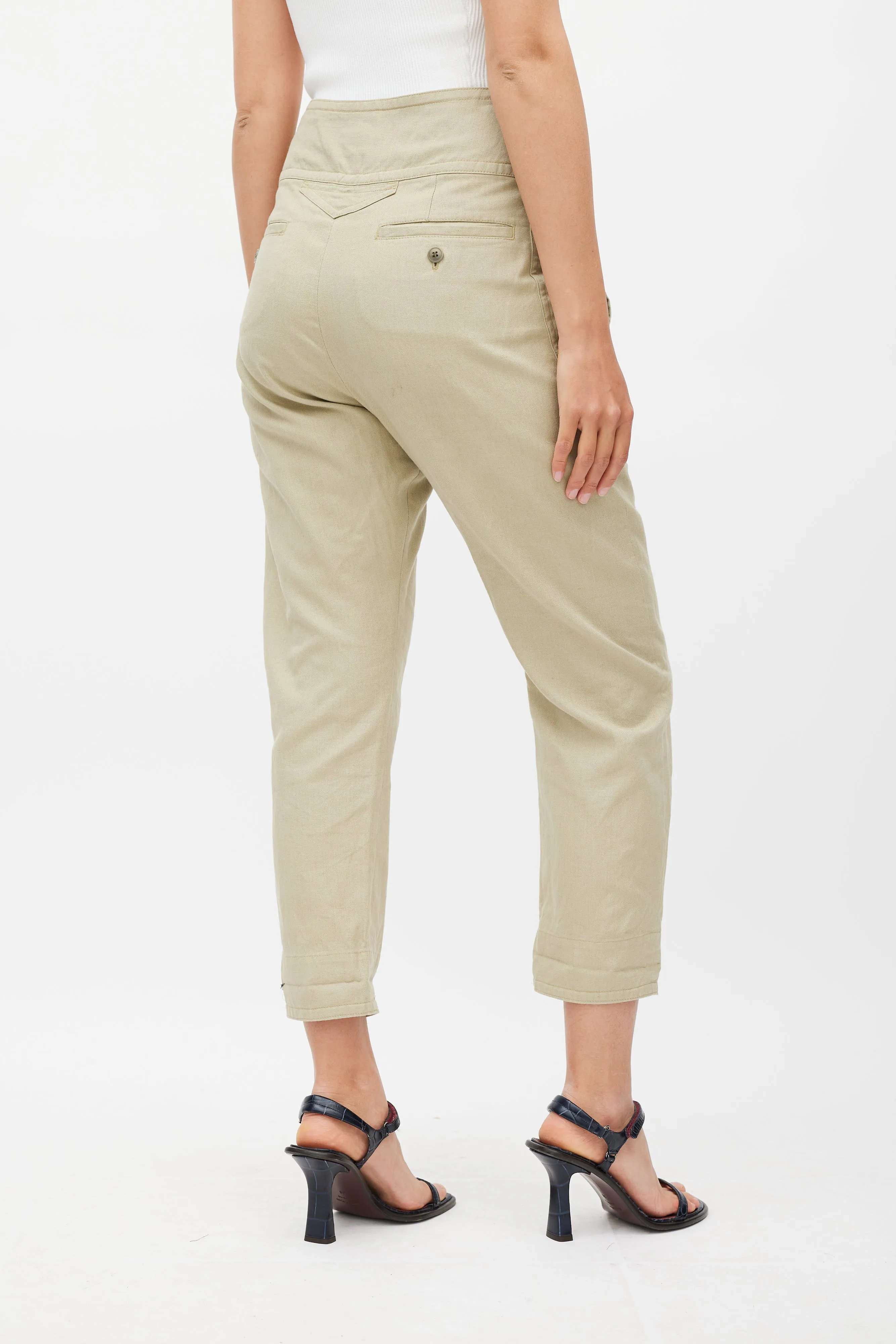 Khaki Green Raluni Cargo Pant