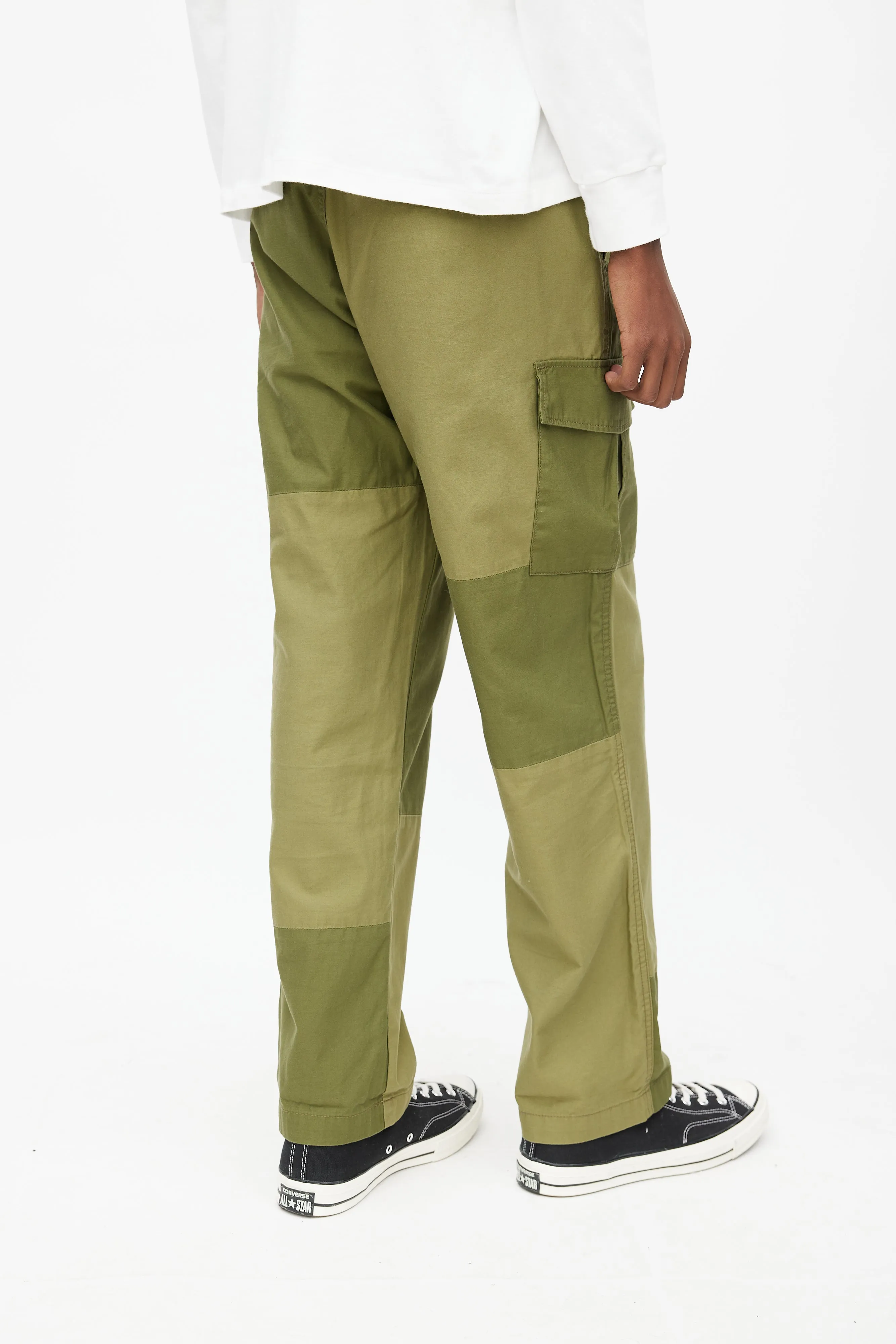 Khaki Two Tone Cargo Pant