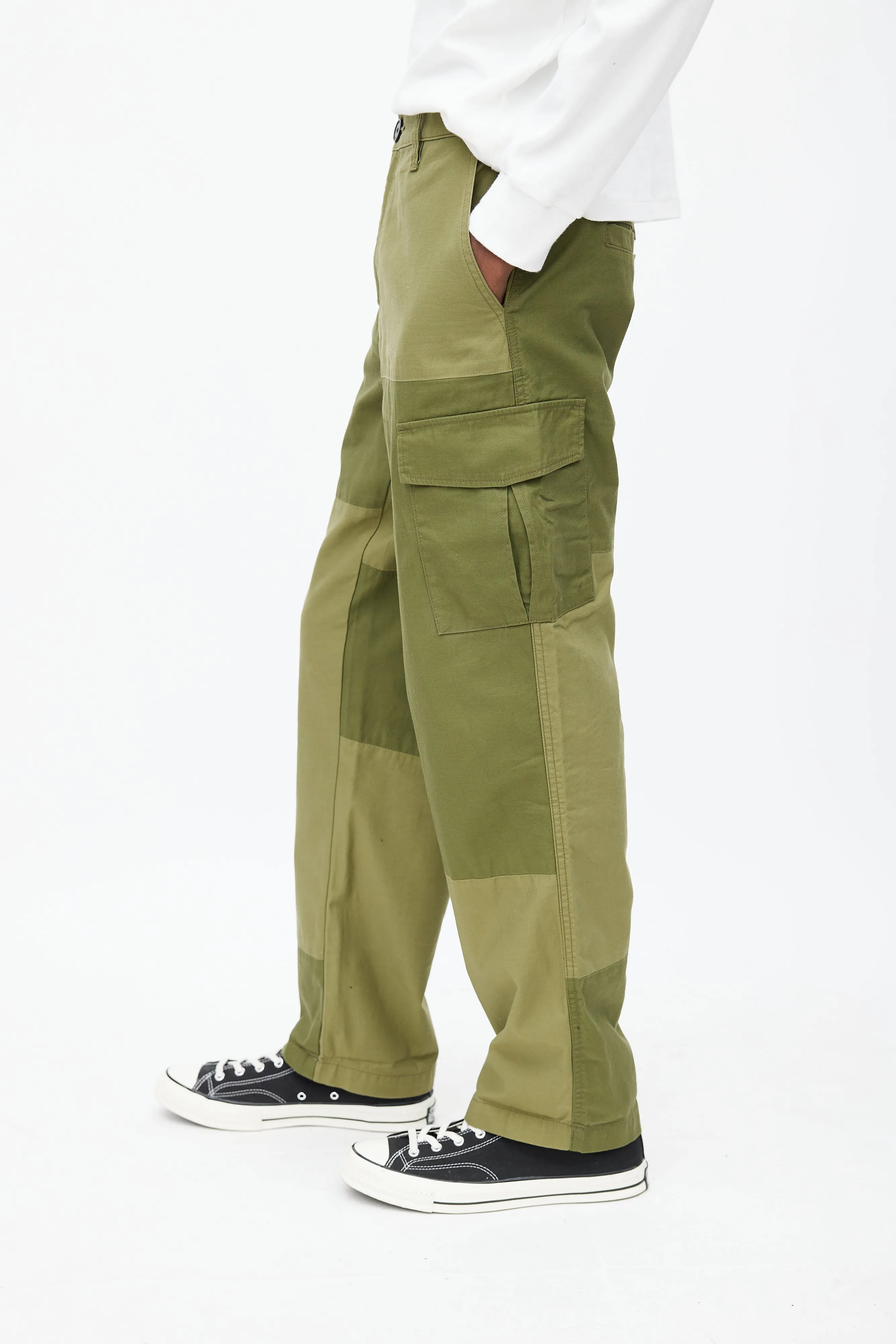 Khaki Two Tone Cargo Pant