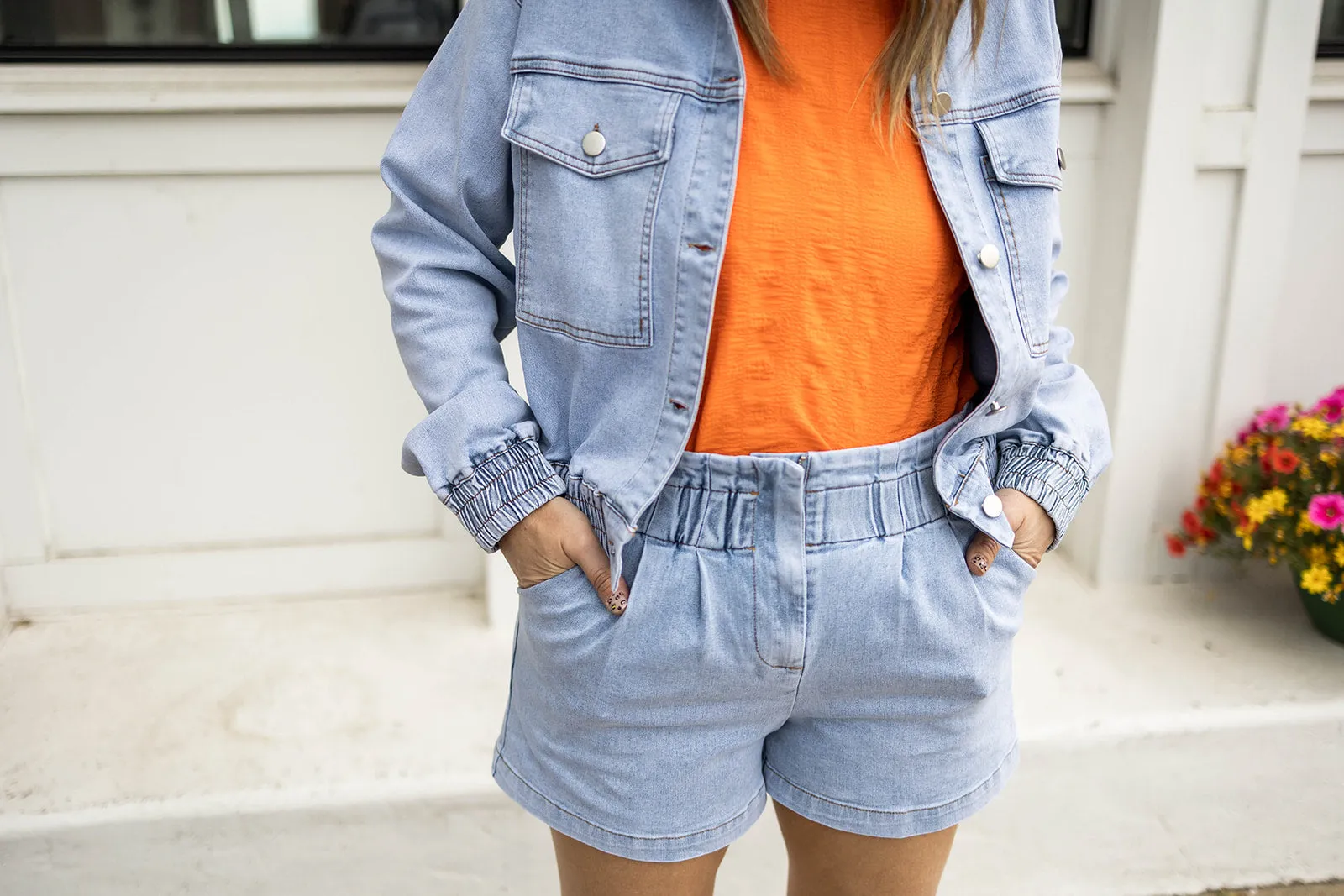 lisa shorts in light denim