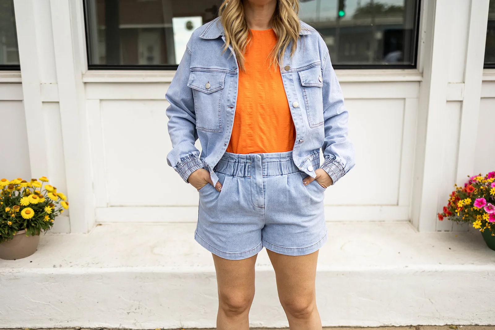 lisa shorts in light denim