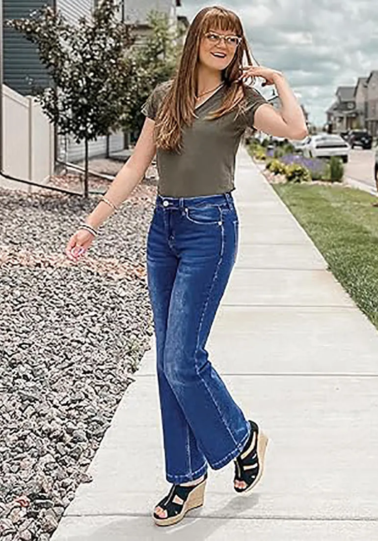 luvamia Wide Leg Jeans for Women High Waisted Baggy 90S Jeans Distressed Stretchy Denim Pants Trendy Stretch Jeans for Women Wide Leg Pants for Women Mom Jeans for Women