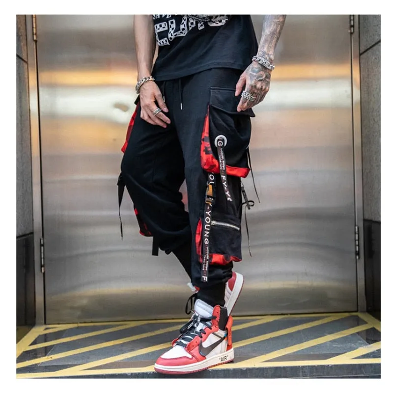 Men's black streetwear casual Pants