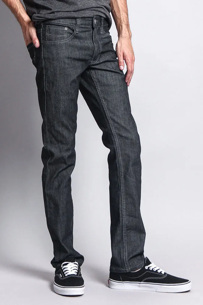 Men's Slim Fit Colored Denim Jeans (Raw Grey)