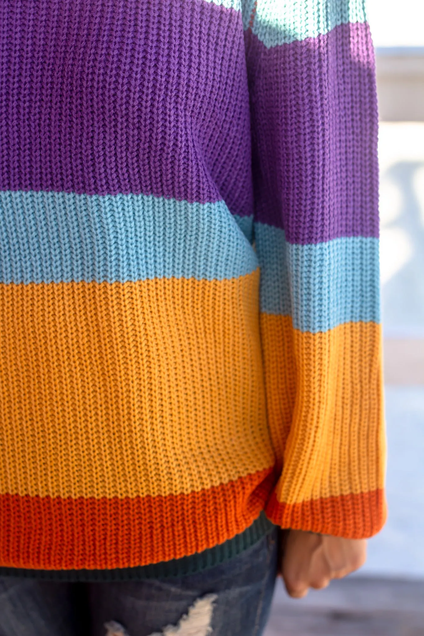 Multi Colored Striped Sweater