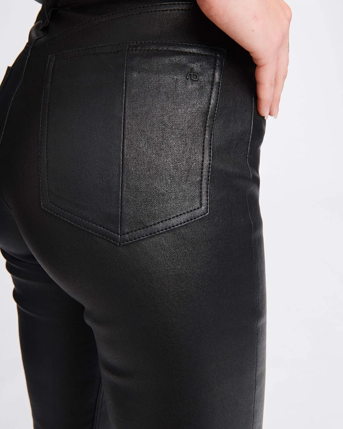 Nina High-Rise Ankle Skinny Leather Pants