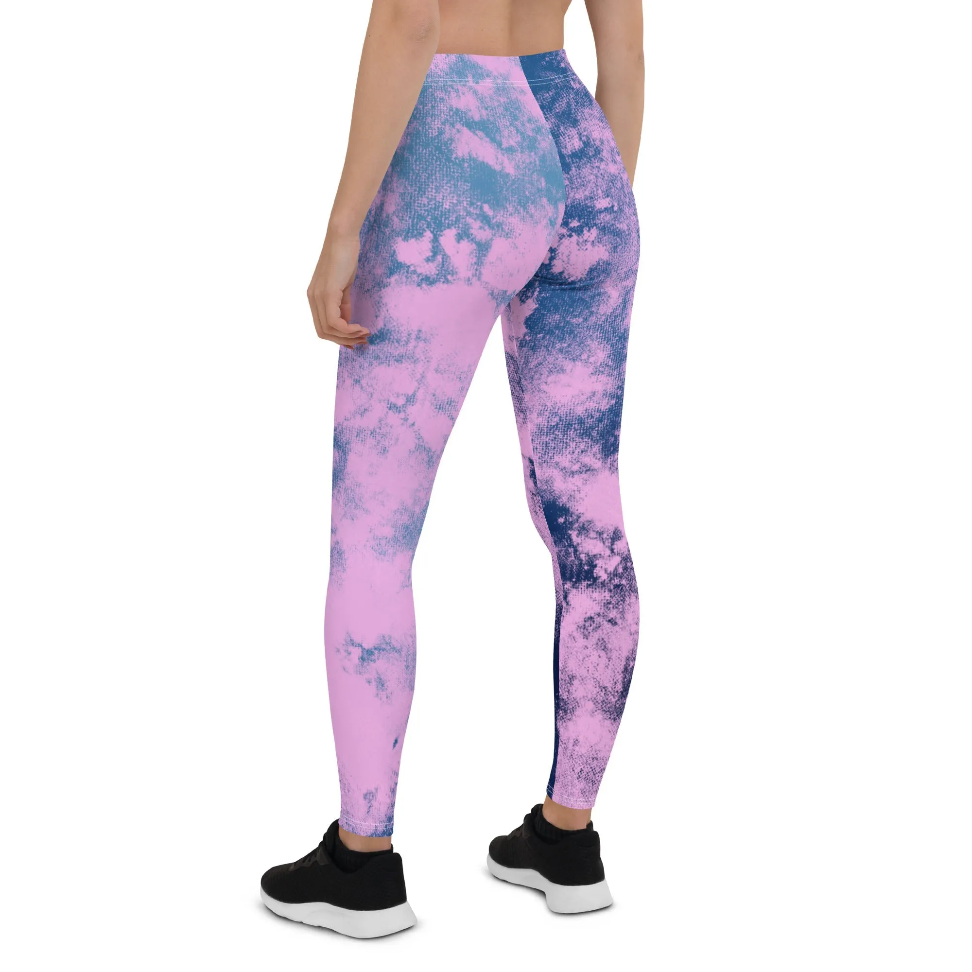 Pink & Blue Tie Dye Leggings