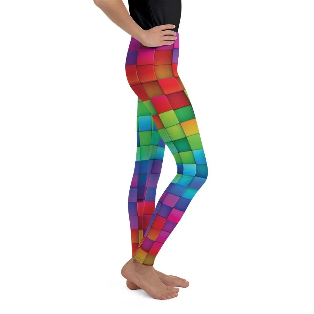 Rainbow Blocks Youth Leggings