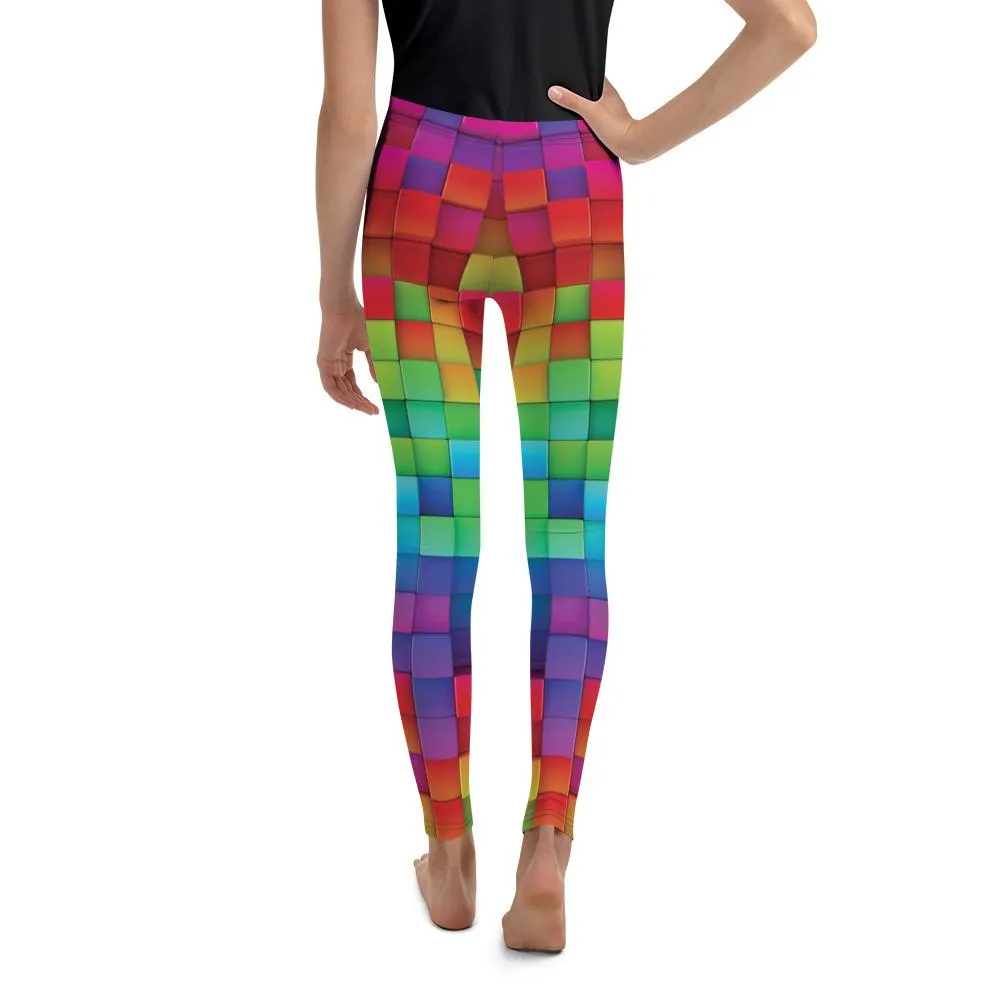 Rainbow Blocks Youth Leggings