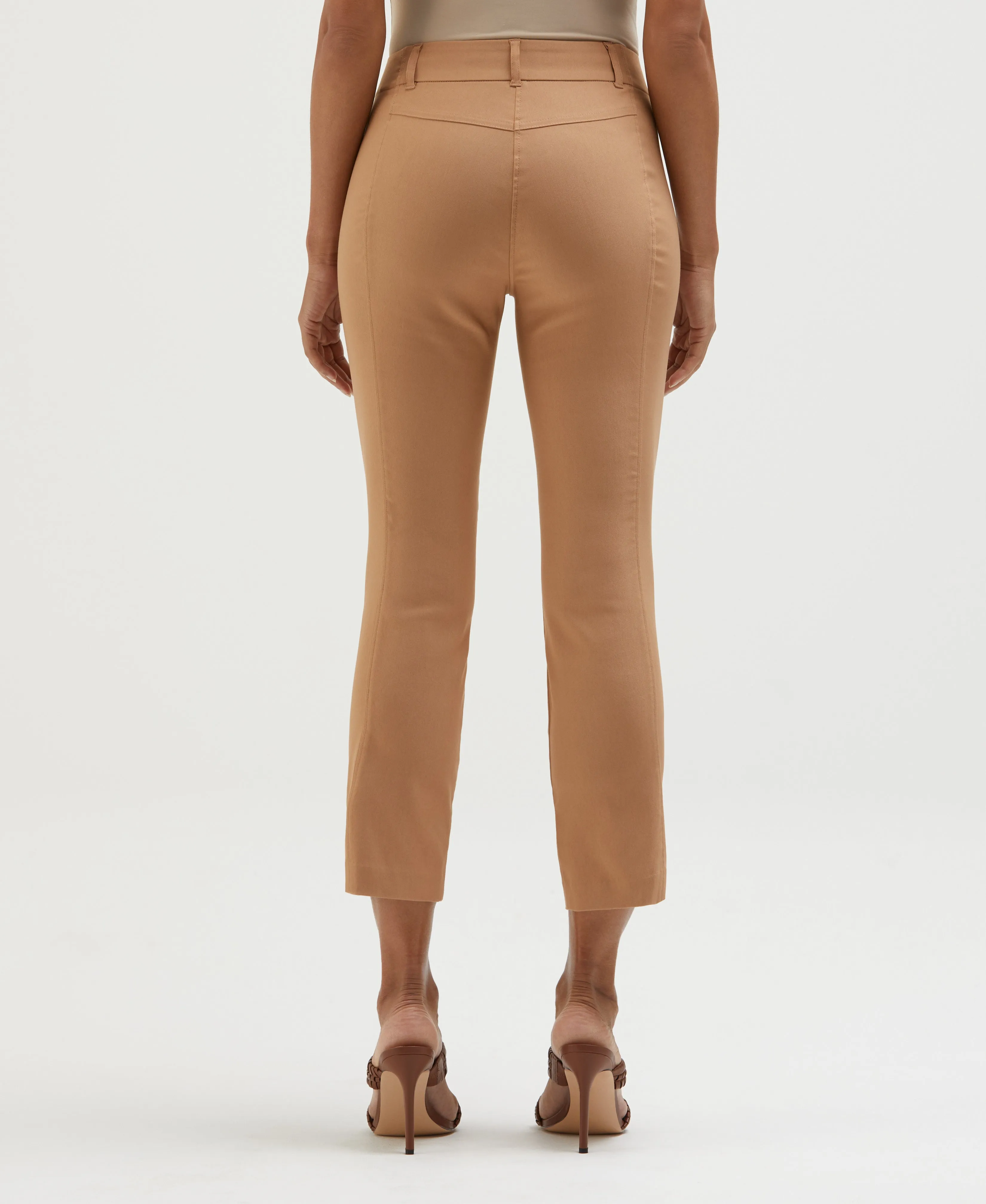 Satin Luxe Straight Leg Crop Pant