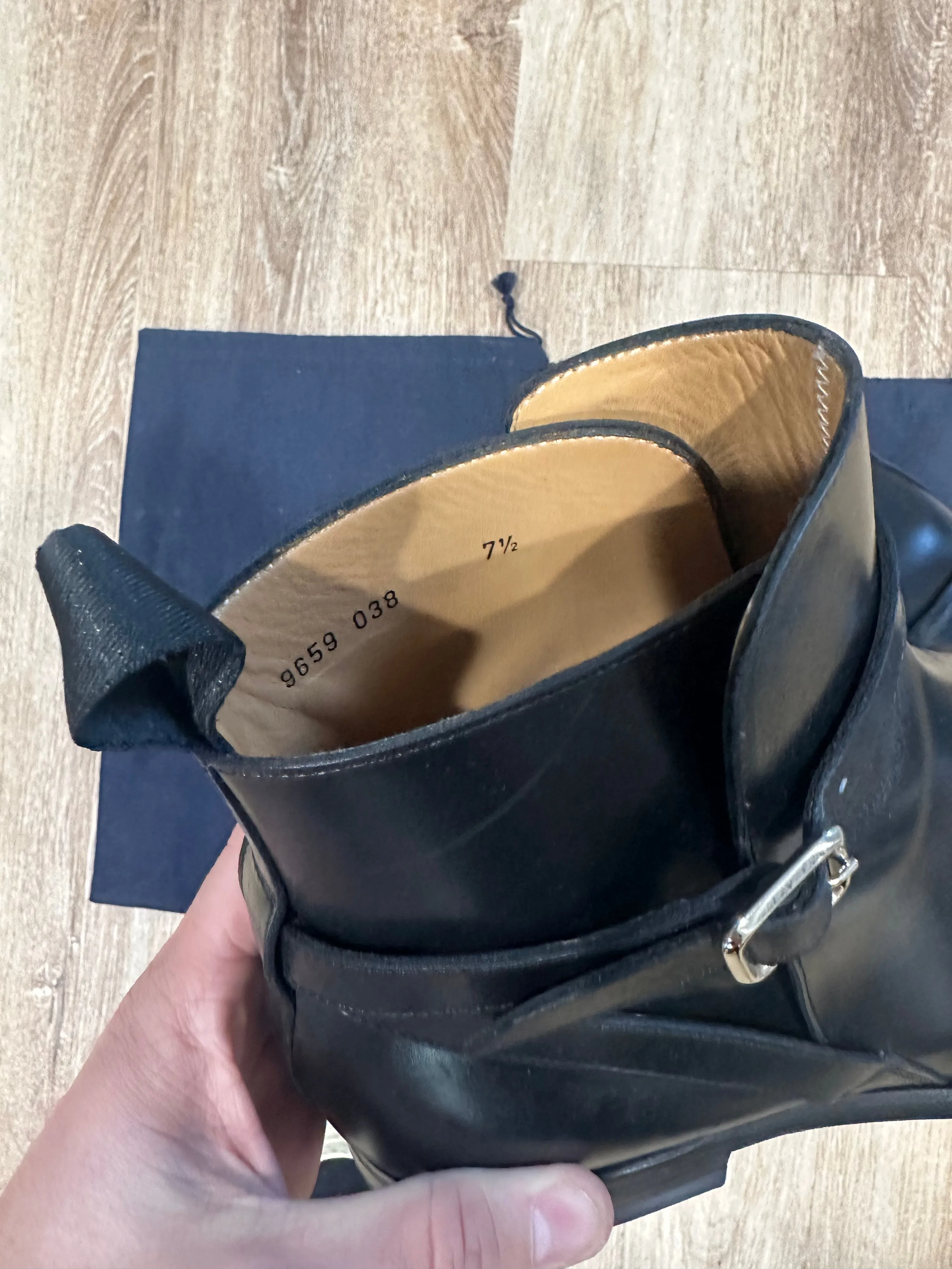 Tommy's Closet - Malfroid Bonneville Jodhpur - Black Box Calf (Size 7.5)