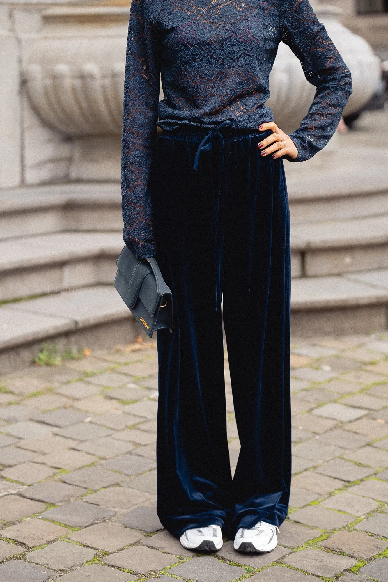 Veda velvet trousers navy