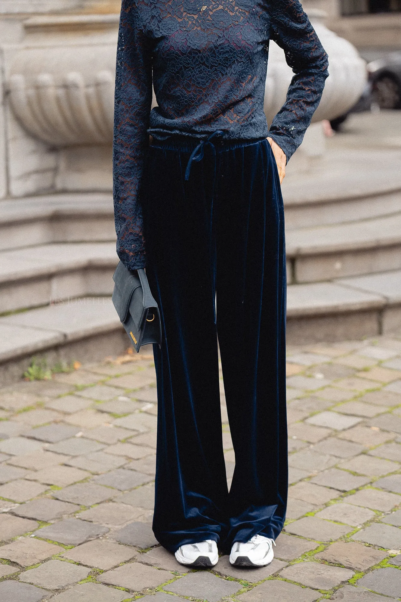 Veda velvet trousers navy