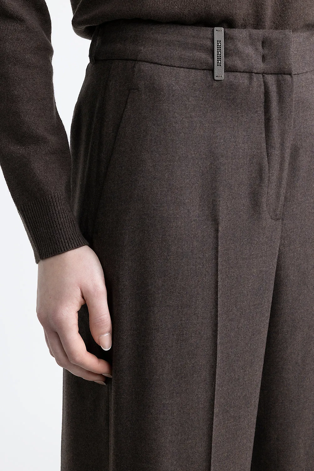 Wool and cashmere classic trousers